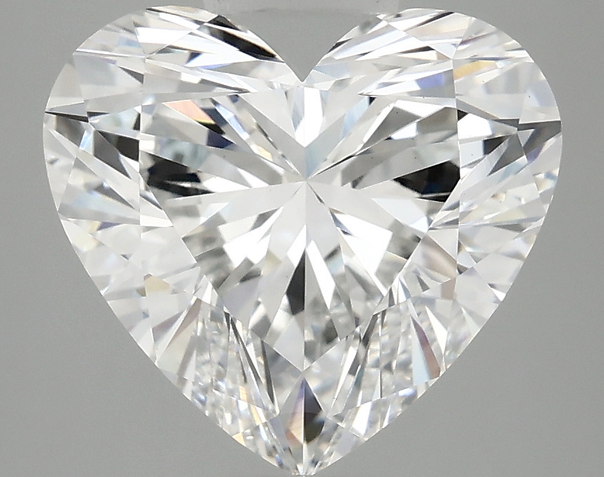 3.96ct lab-grown heart diamond, E/VS1 clarity, 10.02mm ID