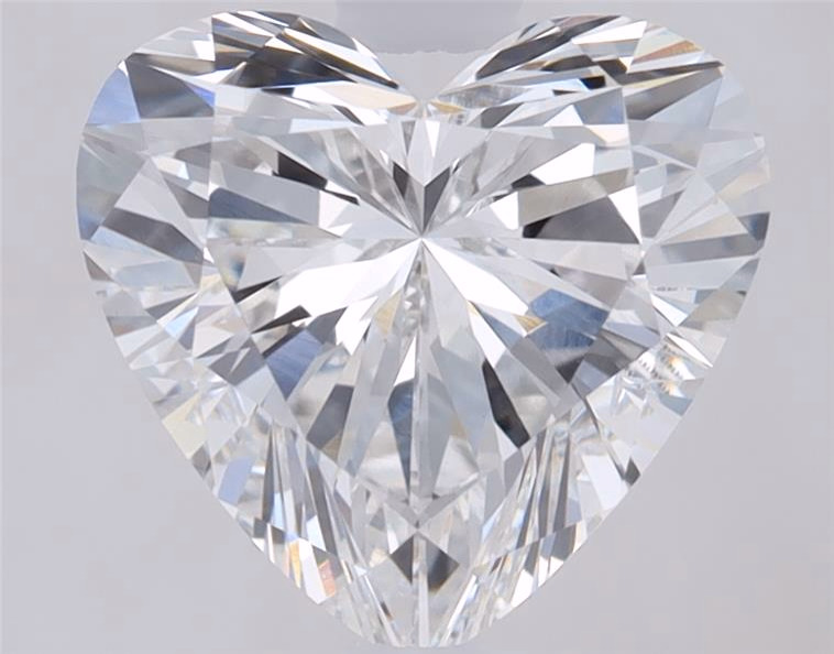 4.03ct lab-grown heart diamond, F/VVS1, 9.73mm ID