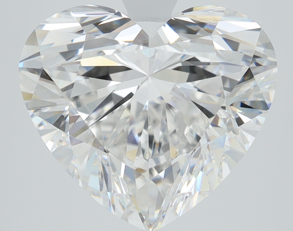 4.17ct lab-grown heart diamond, D color, VVS1 clarity, 10.06mm ID