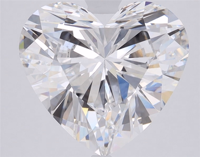 5.04ct lab-grown heart diamond, E color, VVS1 clarity, 10.63mm ID