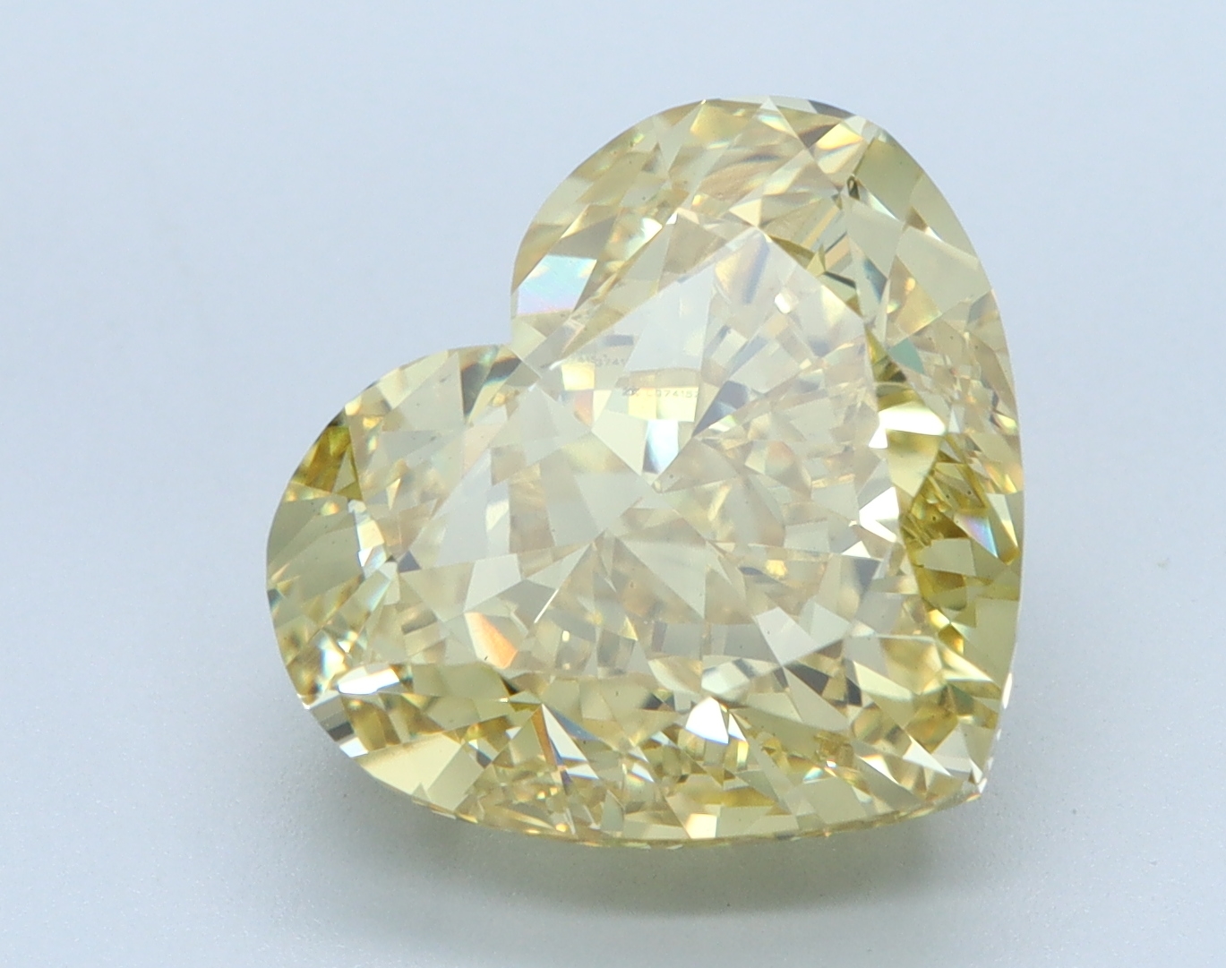 5.99ct Heart Yellow Lab Diamond, 10.02mm ID, IGI Certified