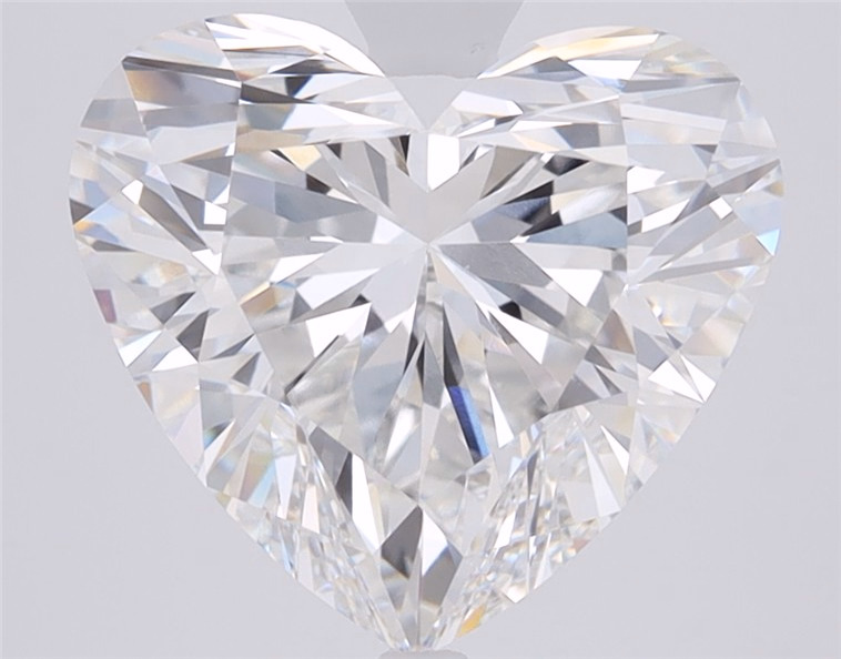 6.18 carat lab-grown heart cut diamond, E color, VVS1 clarity, 11.18mm ID