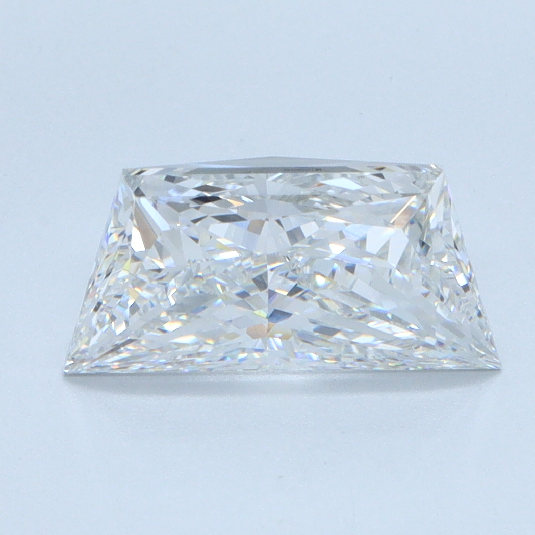2.08ct lab-grown trapezoid diamond, F/VVS2, 10.71mm ID