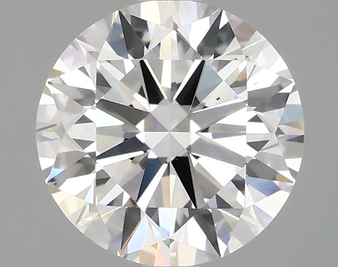 1.58ct round F/VS2 lab-grown diamond, 7.42mm, IGI certified.