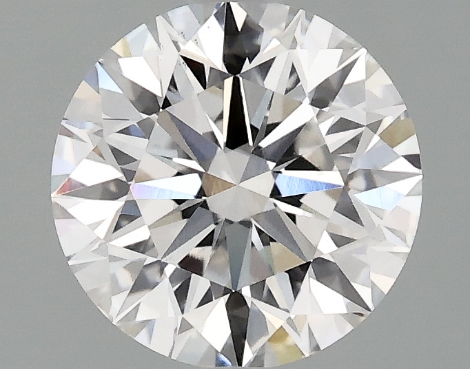 1.59ct round F/VS2 lab-grown diamond, 7.41mm, IGI certified.