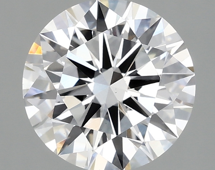 2.04ct round D/VS1 lab-grown diamond, 8.26mm, IGI certified.
