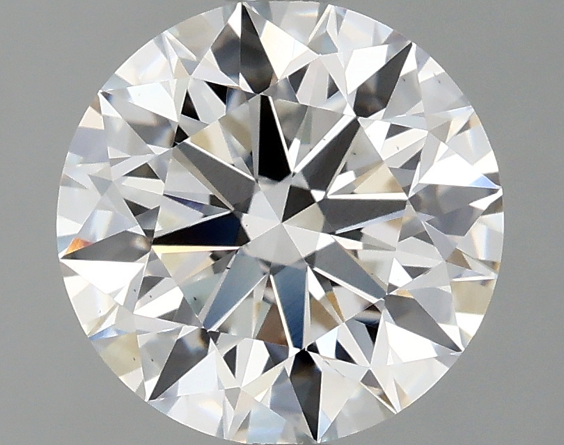 2.04ct round lab-grown diamond E/VS1, 8.06mm, IGI certified.