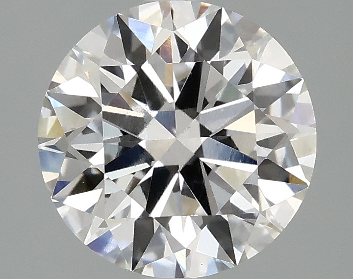 2.04ct round F/VS2 lab-grown diamond, 8.12mm, IGI certified.
