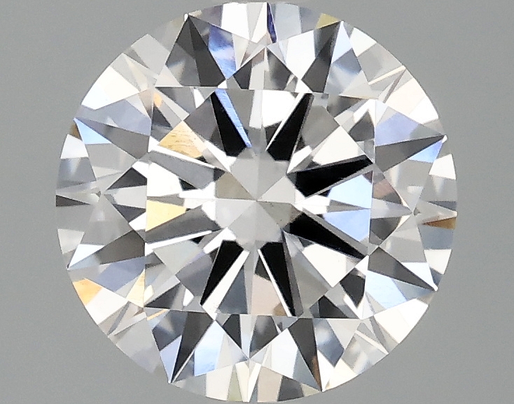 2.06ct round F/VS1 lab-grown diamond, 8.27mm, IGI certified.