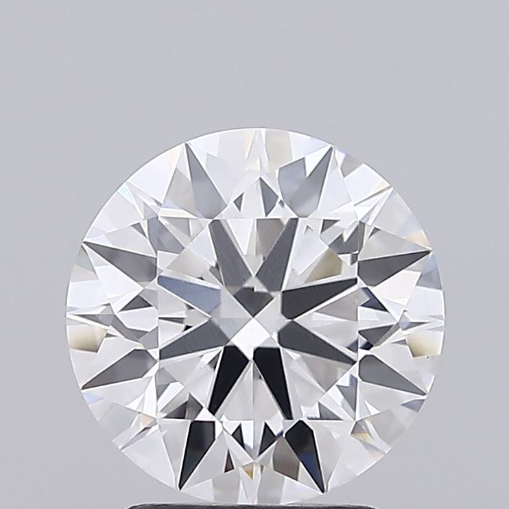 2.47ct round lab-grown diamond E/VVS2, 8.64mm, IGI certified.