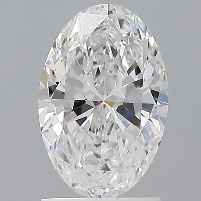 1.55ct oval lab-grown diamond, E color, VS1 clarity, 9.75mm ID
