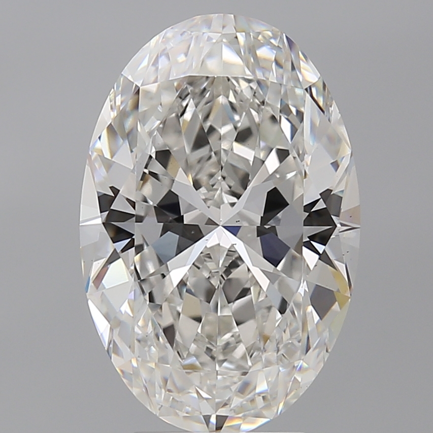 5.53ct oval lab-grown diamond, F color, VS2 clarity, 14.58mm ID