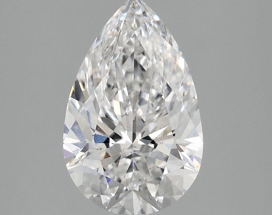 2.08ct Pear Cut Lab Diamond, D Color, VS2 Clarity, 11.12mm ID