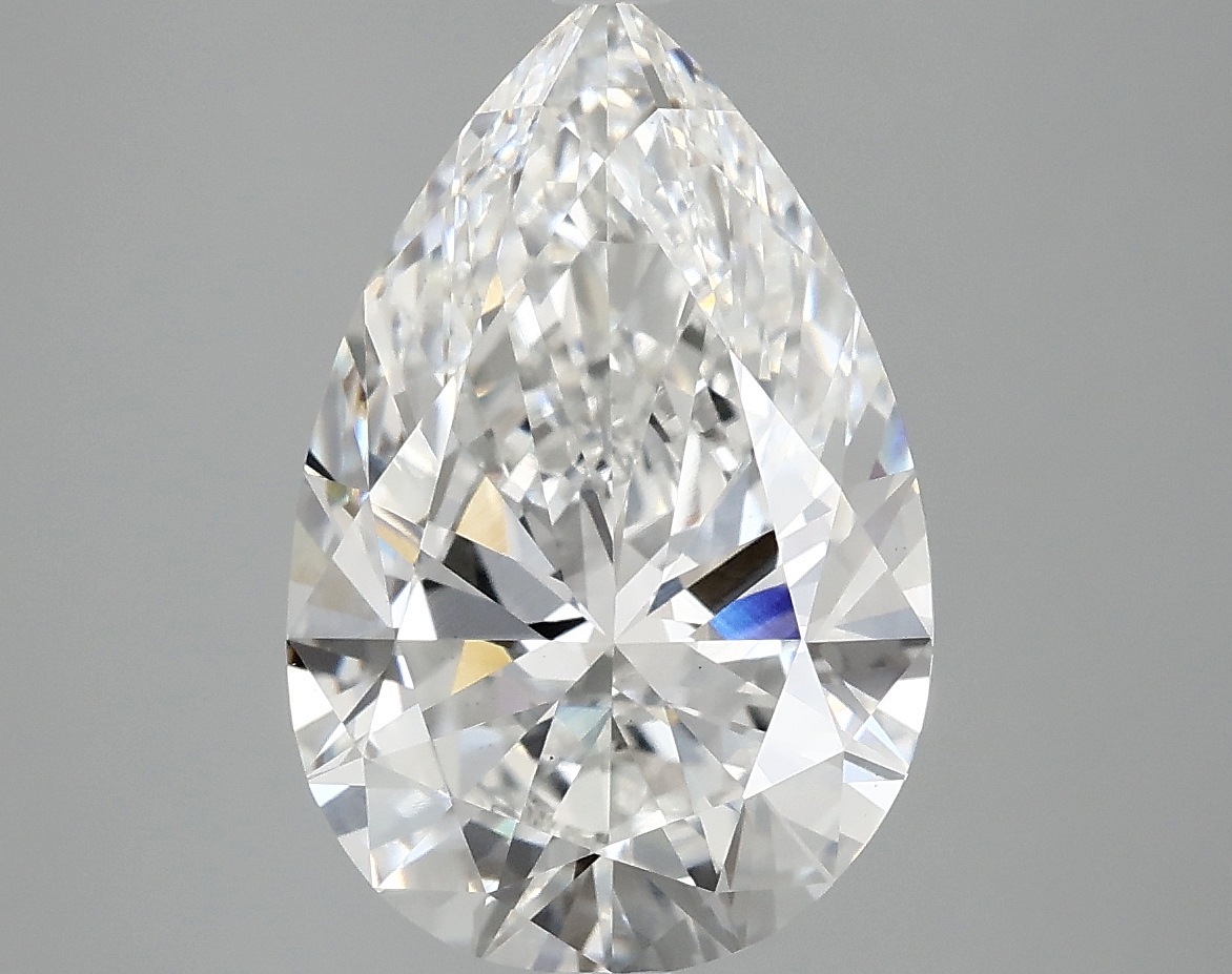 3.81ct Pear Cut Lab Diamond, E Color, VS1 Clarity, 13.68mm ID