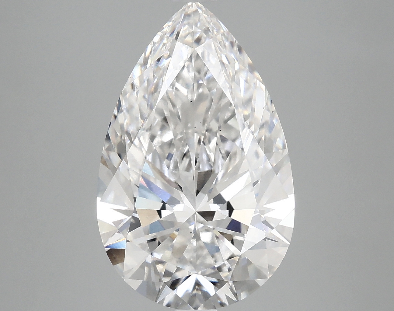 4.85ct Pear Cut Lab-Grown Diamond, D Color, VS2 Clarity, 15.12mm ID