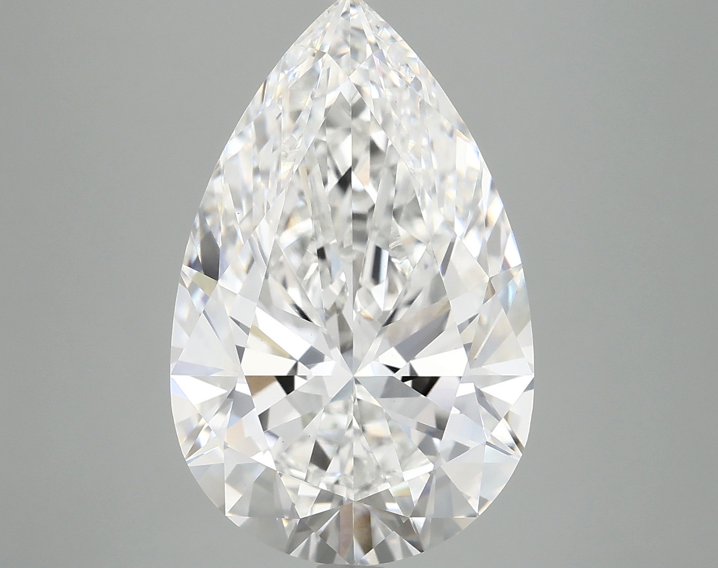 6.75ct Pear Cut Lab Grown Diamond, E Color, VS1 Clarity