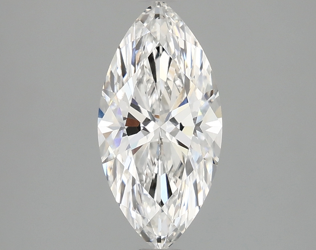 1.43ct lab-grown marquise diamond, F color, VVS2 clarity, measurements 11.98 X 5.85 X 3.68 mm