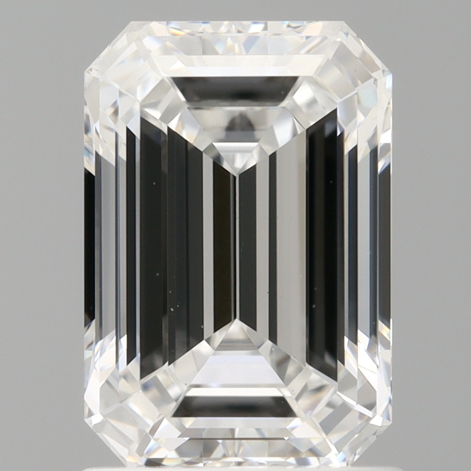 1.6ct Emerald Cut Lab-Grown Diamond, D Color, VVS2 Clarity, 8.21mm ID
