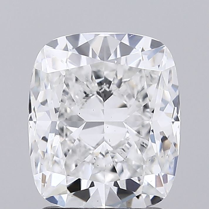 2.06ct Cushion Cut Lab Diamond, E Color, VS2 Clarity, 8.21mm ID