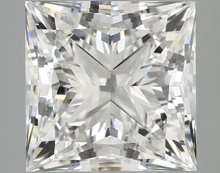 3.77ct Princess cut lab-grown diamond, F/VVS2, 8.63mm x 8.61mm x 5.84mm
