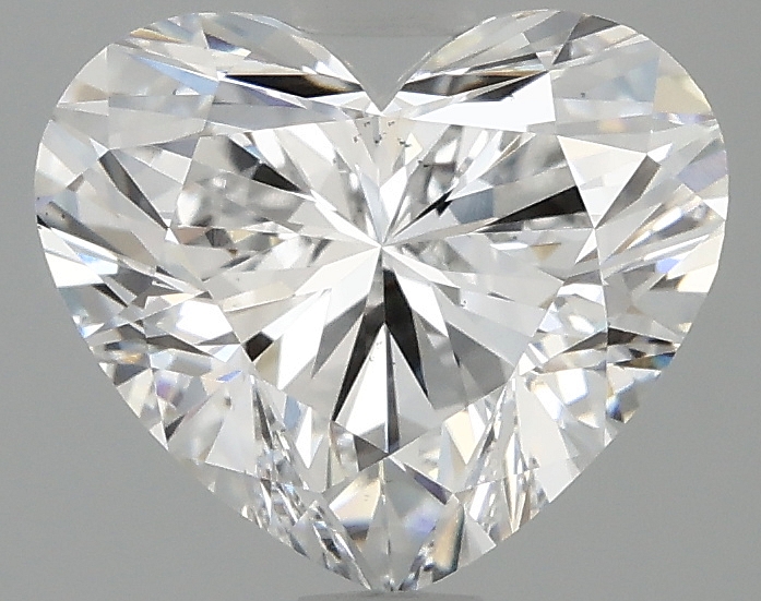 2.53ct heart-shaped lab-grown diamond, D/VS2, 8.05mm ID