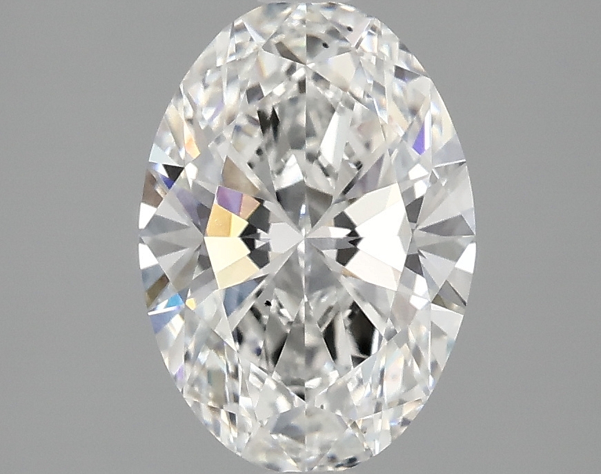 Oval lab-grown diamond, 1.87 carats, F/VS2, 10.11mm ID