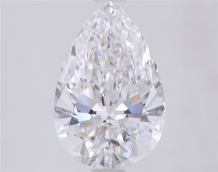 4.44ct Pear Cut Lab Grown Diamond, E Color, VS1 Clarity