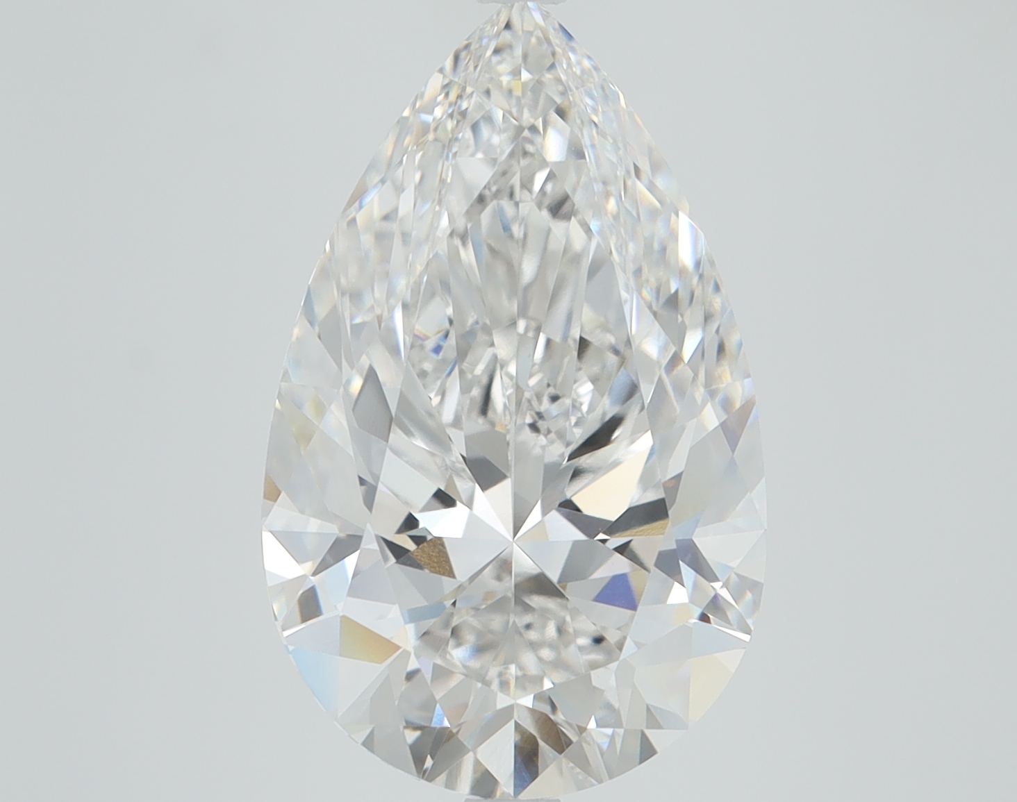 Lab-grown 6.02ct pear diamond, F/VVS1, 16.05mm ID