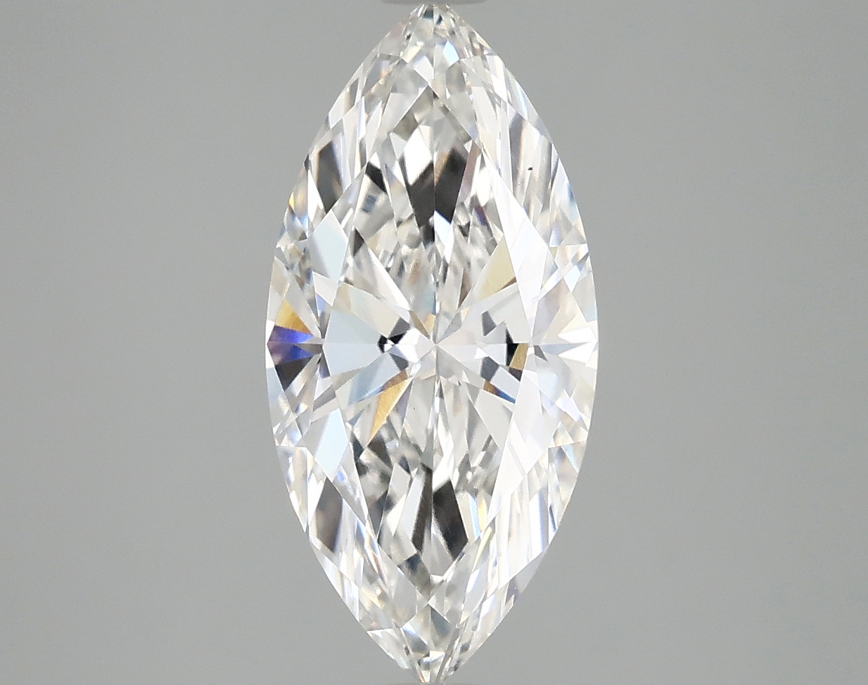 2.5ct lab-grown marquise diamond, F color, VS1 clarity, IGI certified