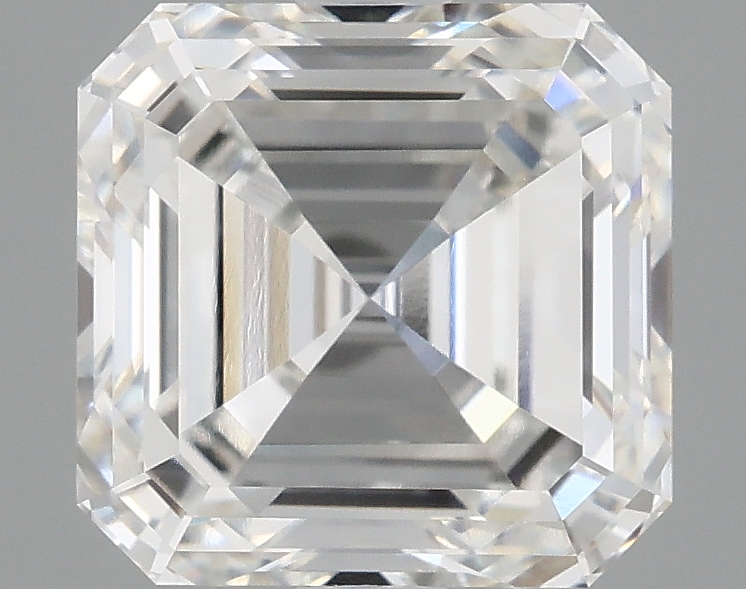 2.01ct lab-grown Asscher diamond, F color, VVS1 clarity, measurements: 7.06 x 6.94 x 4.52mm
