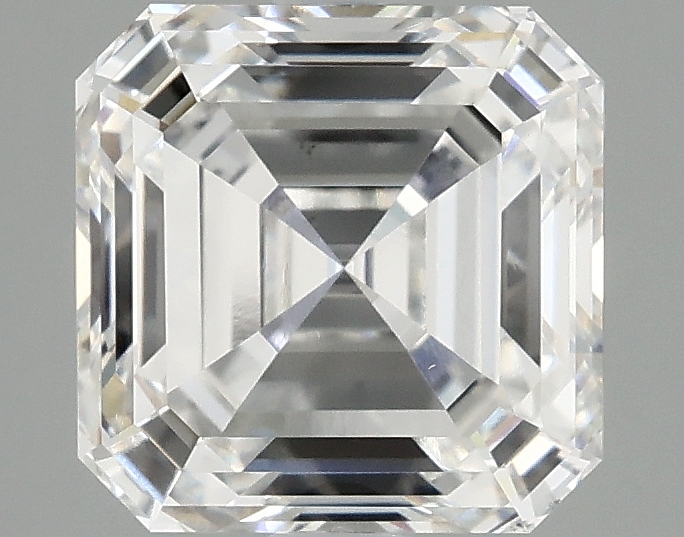 2.54ct lab-grown Asscher diamond, E color, VS2 clarity, 7.55mm ID