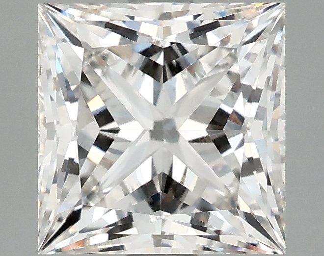2.07ct Princess cut lab-grown diamond, F/VVS1, 7.00 x 6.88 x 4.93 mm