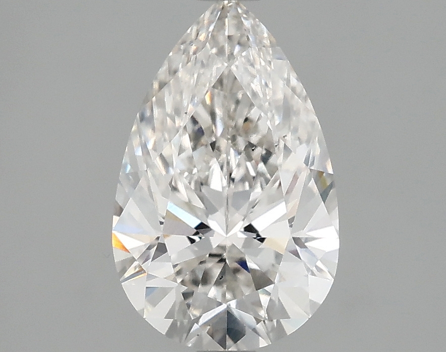 Loose 1.93ct lab-grown pear cut diamond, F color, VS2 clarity, 10.84mm ID