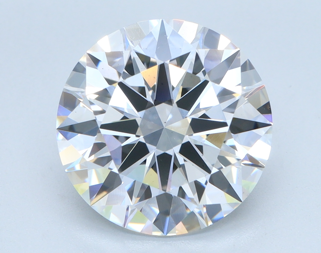 4.21ct round D/VS2 lab-grown diamond, 10.46mm, IGI certified.