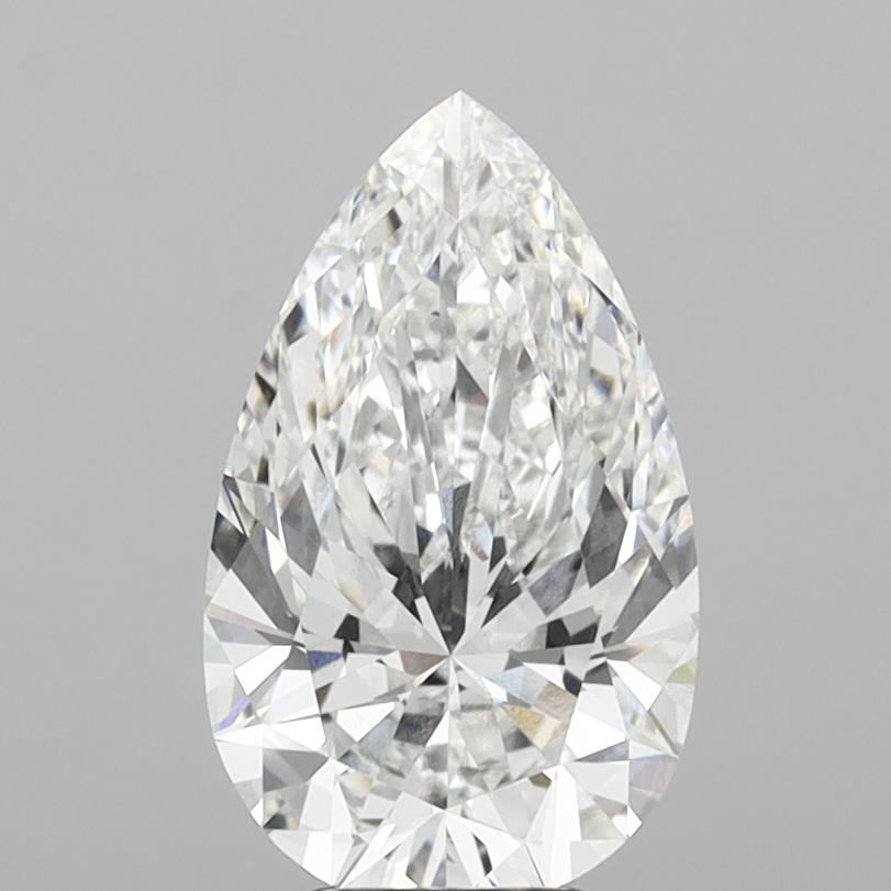 4.6ct Pear Cut Lab-Grown Diamond, F/VVS2, 15.21mm ID