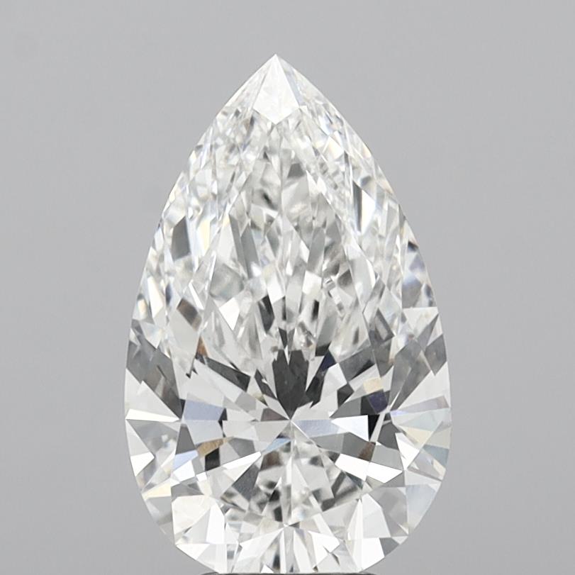 4.67ct Pear Cut Lab-Grown Diamond, F/VVS2, 15.33mm