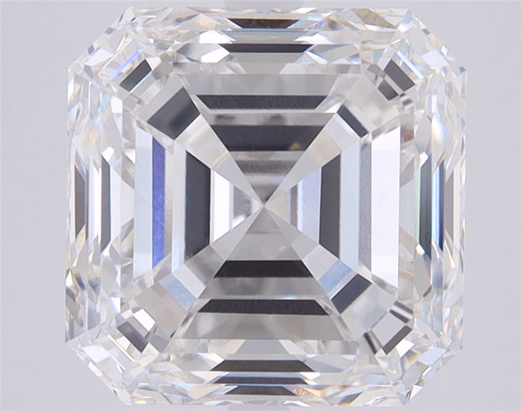 5.05ct Asscher cut lab-grown diamond, D/VVS2, 9.44mm ID