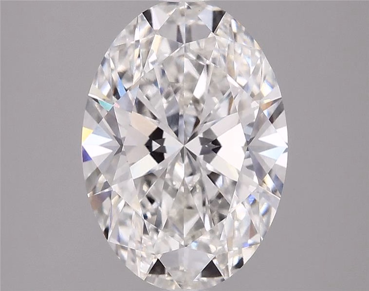 1.42ct oval lab-grown diamond, F color, VS1 clarity, 8.87mm ID
