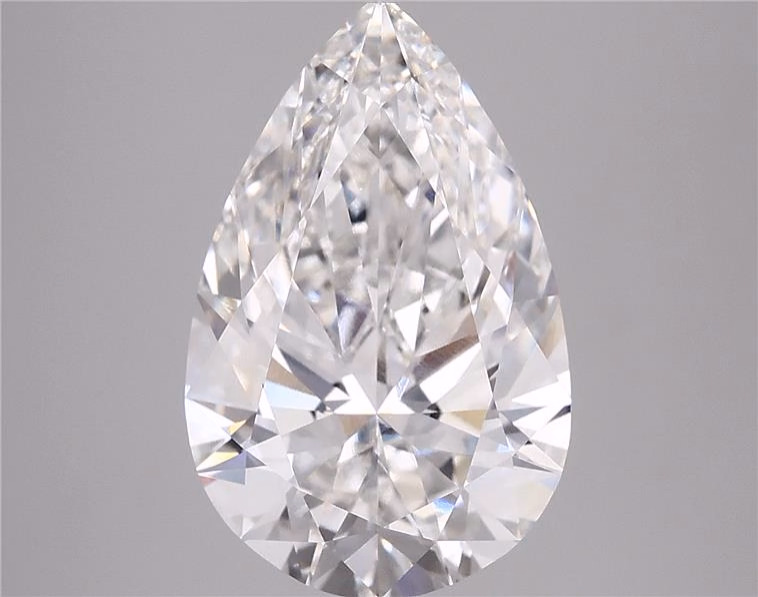 3.91ct lab-grown pear diamond, F/VVS2, 13.95mm ID