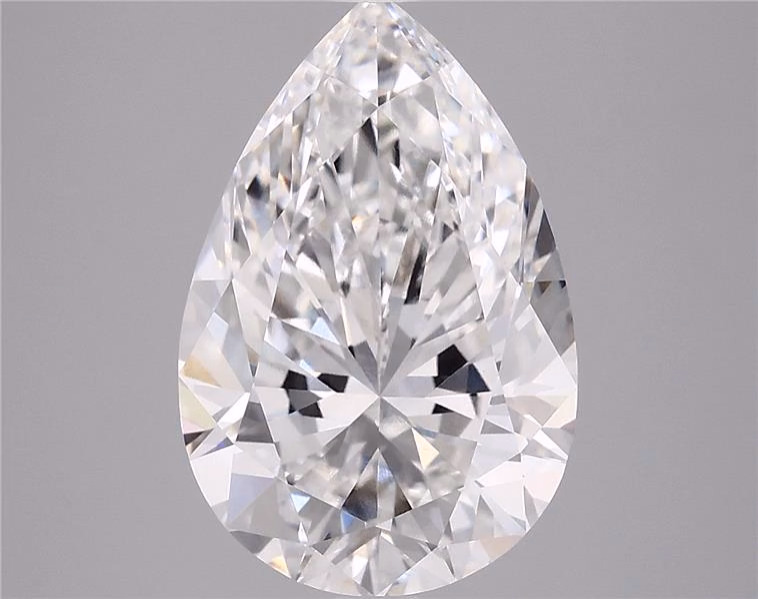 3.95ct lab-grown pear diamond, F/VVS2, 13.19mm ID
