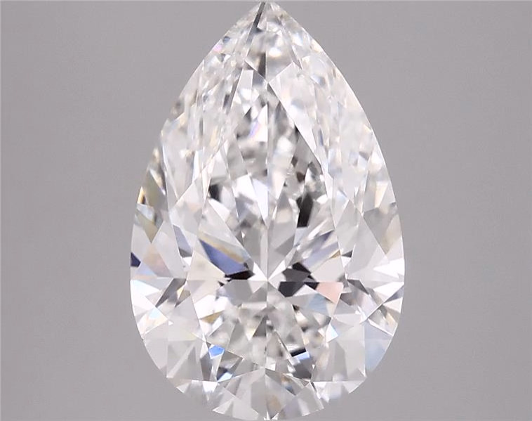 Lab-grown 5.54ct Pear Diamond, F/VVS2, 15.76mm ID