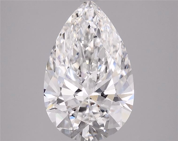 5.99ct lab-grown diamond, pear cut, F/VVS2, 15.68mm ID