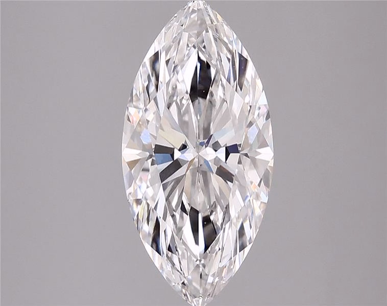 3.38ct lab-grown marquise diamond, F color, VS1 clarity, 15.80 x 7.60 x 4.90 mm