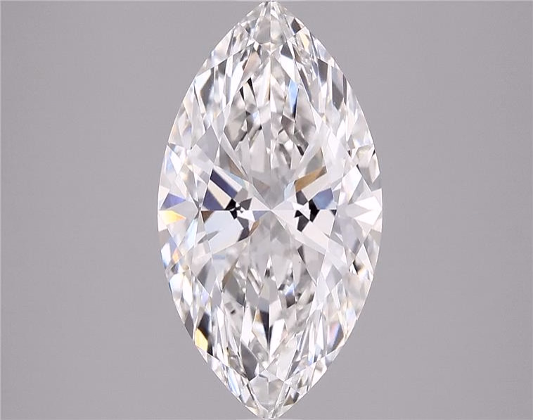 3.69ct marquise cut lab-grown diamond, E color, VVS2 clarity, 15.60 x 8.12 x 5.11 mm measurements