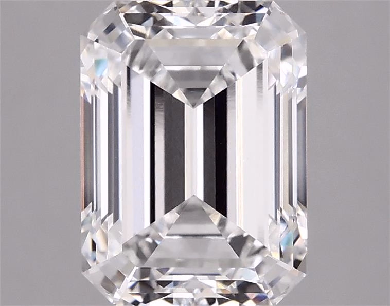 3.64ct lab-grown emerald diamond, F color, VS1 clarity, 10.27x7.45x4.91mm
