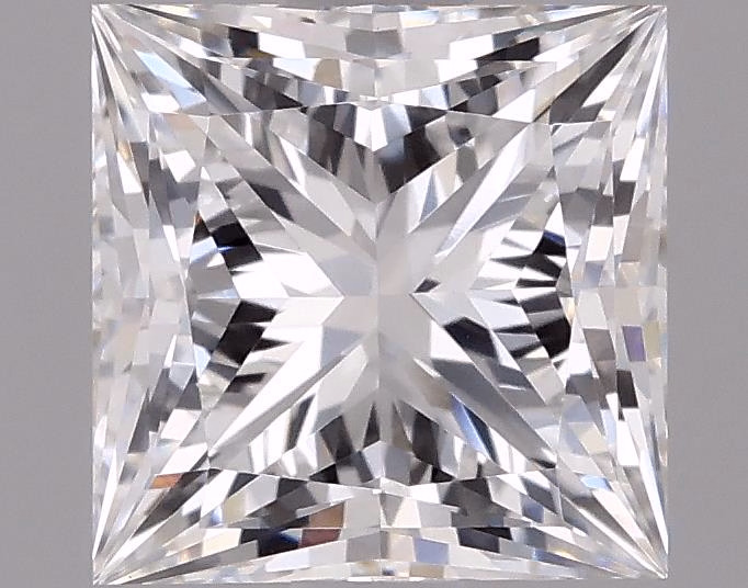 2.09ct Princess cut lab-grown diamond, F/VVS1, 7.05 x 6.90 x 4.95 mm
