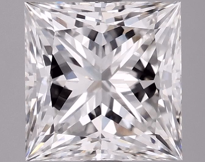 2.2ct Princess cut lab-grown diamond, E color, VVS2 clarity, 7.10 x 7.04 x 5.11mm
