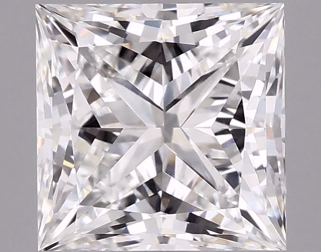 2.21ct Princess cut lab-grown diamond, E/VVS2, measurements: 7.15 X 7.02 X 5.10 mm