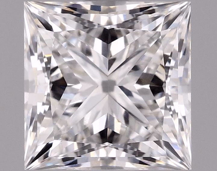 2.57ct Princess cut lab-grown diamond, E/VVS2, 7.60mm x 7.46mm x 5.28mm