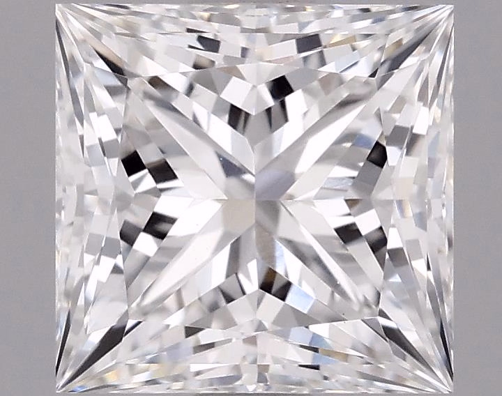 2.59ct Princess cut lab diamond, F/VS1, 7.52 x 7.38 x 5.27 mm